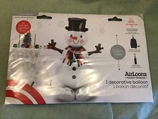 Snowman Christmas Airloonz Air Filled Foil Balloon 55”Amscan Anagram