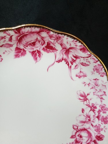 Royal Albert PARADISE RED Handled Cake Plate 10 1/2 Inches - Picture 6 of 8
