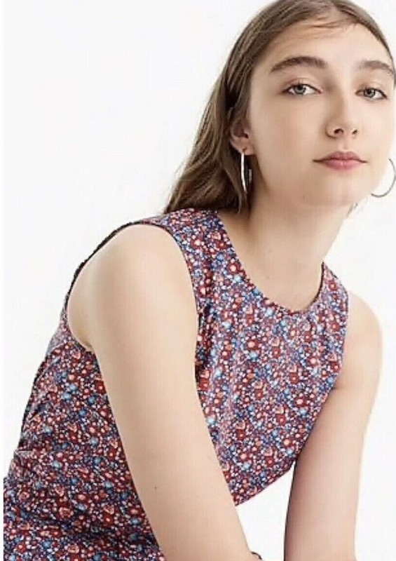 Liberty of London J.Crew Women's Betsy Ann Floral Keyhole Tank - size 2