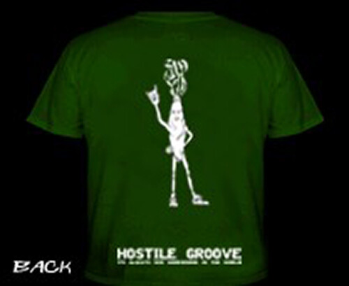 Hostile Groove T-Shirt | Green Jointman shirt | Out of Print from