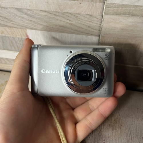 CANON Power Shot A3100 IS Camera Digitale 12.1 MP Argento Completa + 2 BATTERIE - Foto 6 di 17