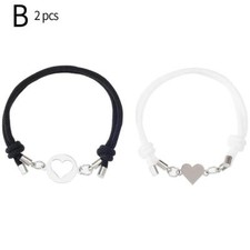 16-34cm B Love Heart Couple Bracelet Unisex Hand Crafted Beads Jewelr Prof Q7K2