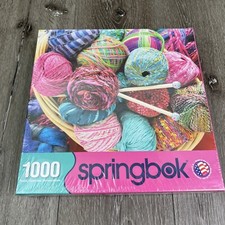 New Sealed Jigsaw Puzzle Springbok's 1000 Piece Knit Fit Made in USA 24"x30"