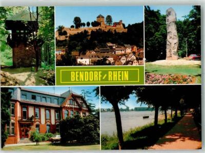 39934631 - 5413 Bendorf Roemerturm castle ruins Sayn City Hall Rhine promenade