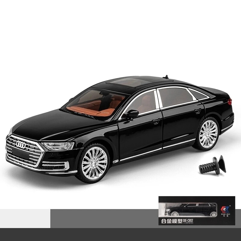 1/24 Audi A8 Diecast Alloy Toy Car Miniature Vehicle Model