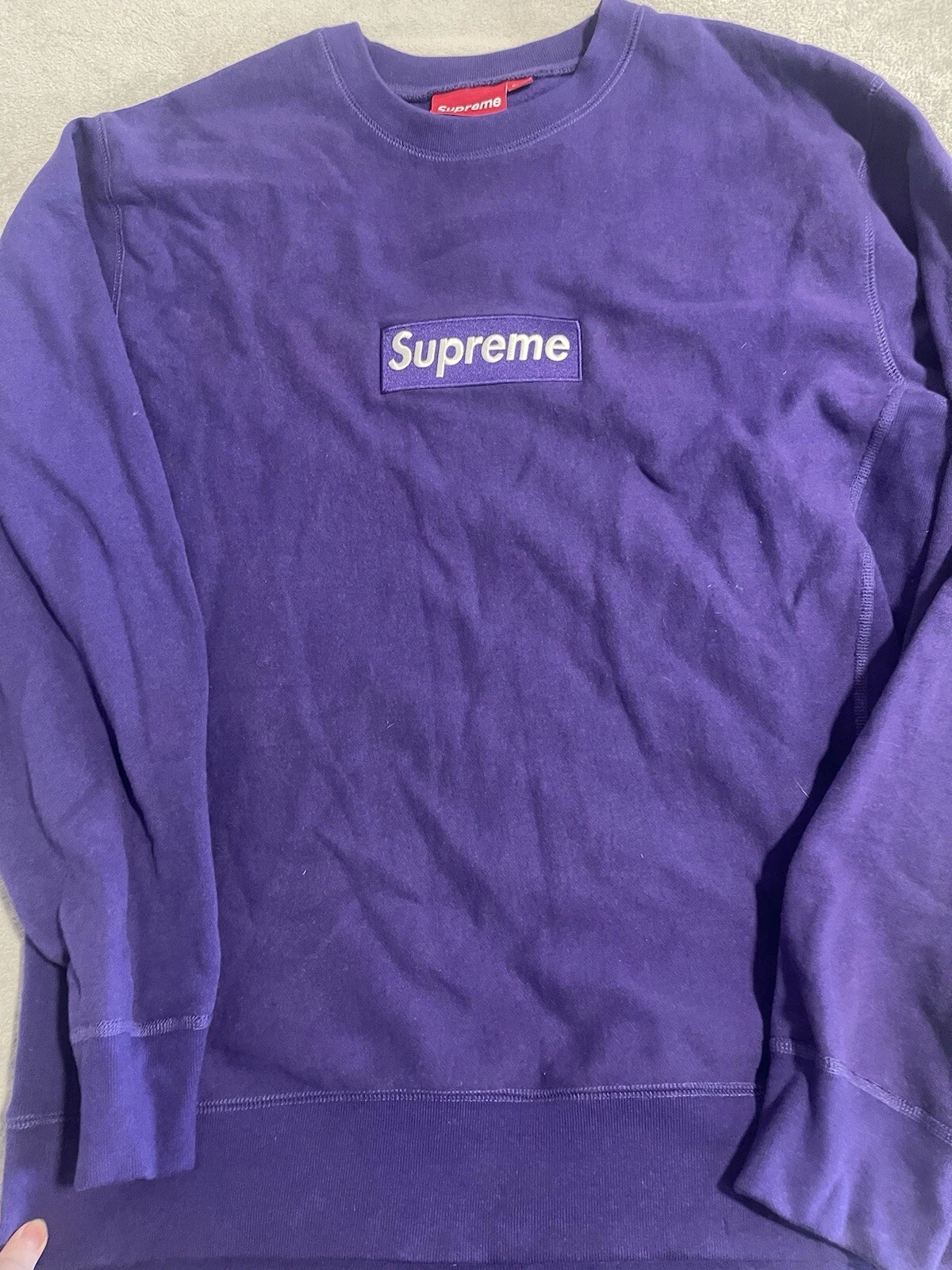 Supreme Box Logo Crewneck Purple Vintage 2006 Size XLarge