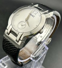 Versace Madison BLQ99 Swiss Made Stainless Steel White Dial Black Leather Watch