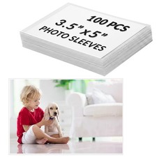3.5x5 Photo Storage Sleeves 100 Count, Ultra Clear Photo Sleeves for Photos ...