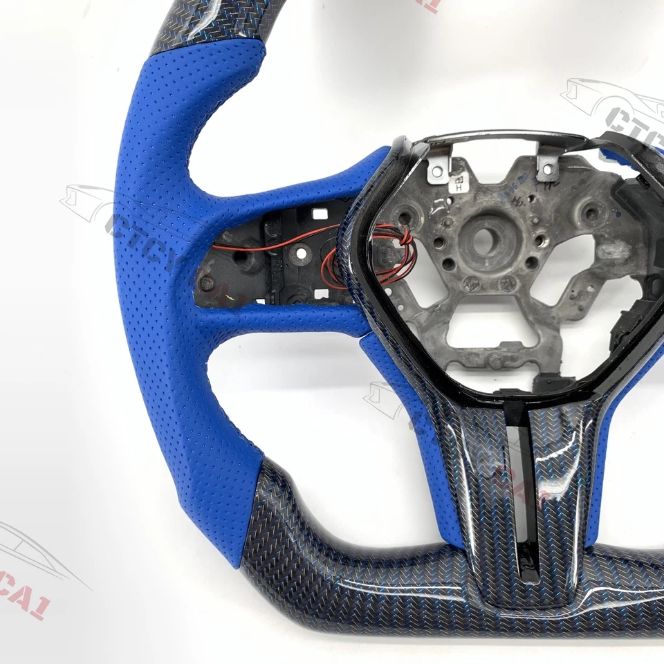 Volante de fibra de carbono personalizado para Infiniti Q50 QX50 QX55 Q60 con moldura/LED Foto 3 de 4