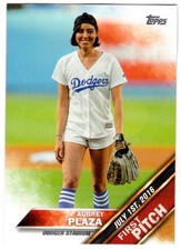 2016 TOPPS UPDATE SERIES #FP-6 AUBREY PLAZA FIRST PITCH