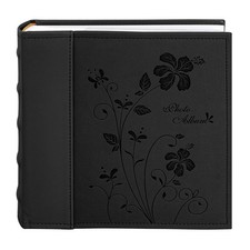 ,Faux Leather Photo Album Hold 200 4X6 Pictures with Memo Writing Space,Great fo