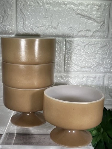 Vintage MCM  Fireking Glass Footed Dessert, Sorbet Cups Set of 4