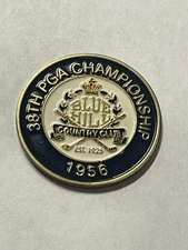 Rare 1956 PGA Championship 1" Coin Style Golf Marker - Blue Hill Country Club