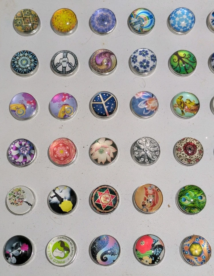 Lote De 100+ Collares Pulseras Dijes Estilo Jengibre Snap 18-20mm Más B Foto 3 de 4