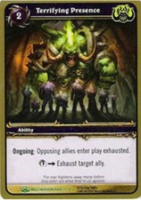 Moderate Play WoW TCG Terrifying Presence Magtheridons Lair World of Warcraft