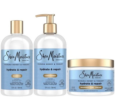 SheaMoisture Shampoo & Conditioner, Manuka Honey & Yogurt Hydrate & Repair + Whi