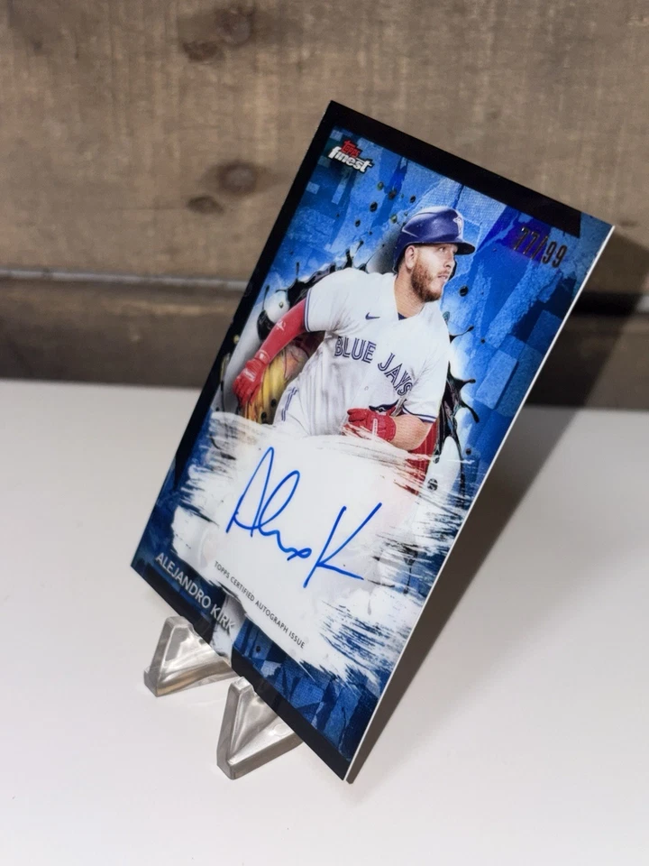 2024 Topps Finest Alejandro Kirk Auto Blue Refactor /99 #FA-AK NM Color Match - Image 3 of 3