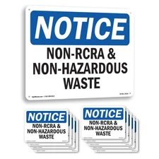 Non OSHA Notice Sign Metal, Plastic, Or Decal - 5 or 10 Pack