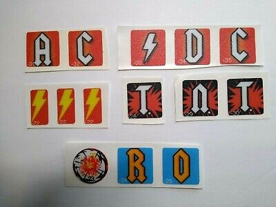 Stern AC/DC Pinball Machine Decals Set Of (14) Items For Drop Targets ...