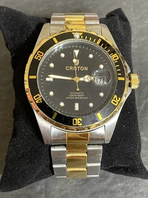 CROTON AUTOMATIC DIVER 200 METER 660 FT CALENDAR 21J WATCH