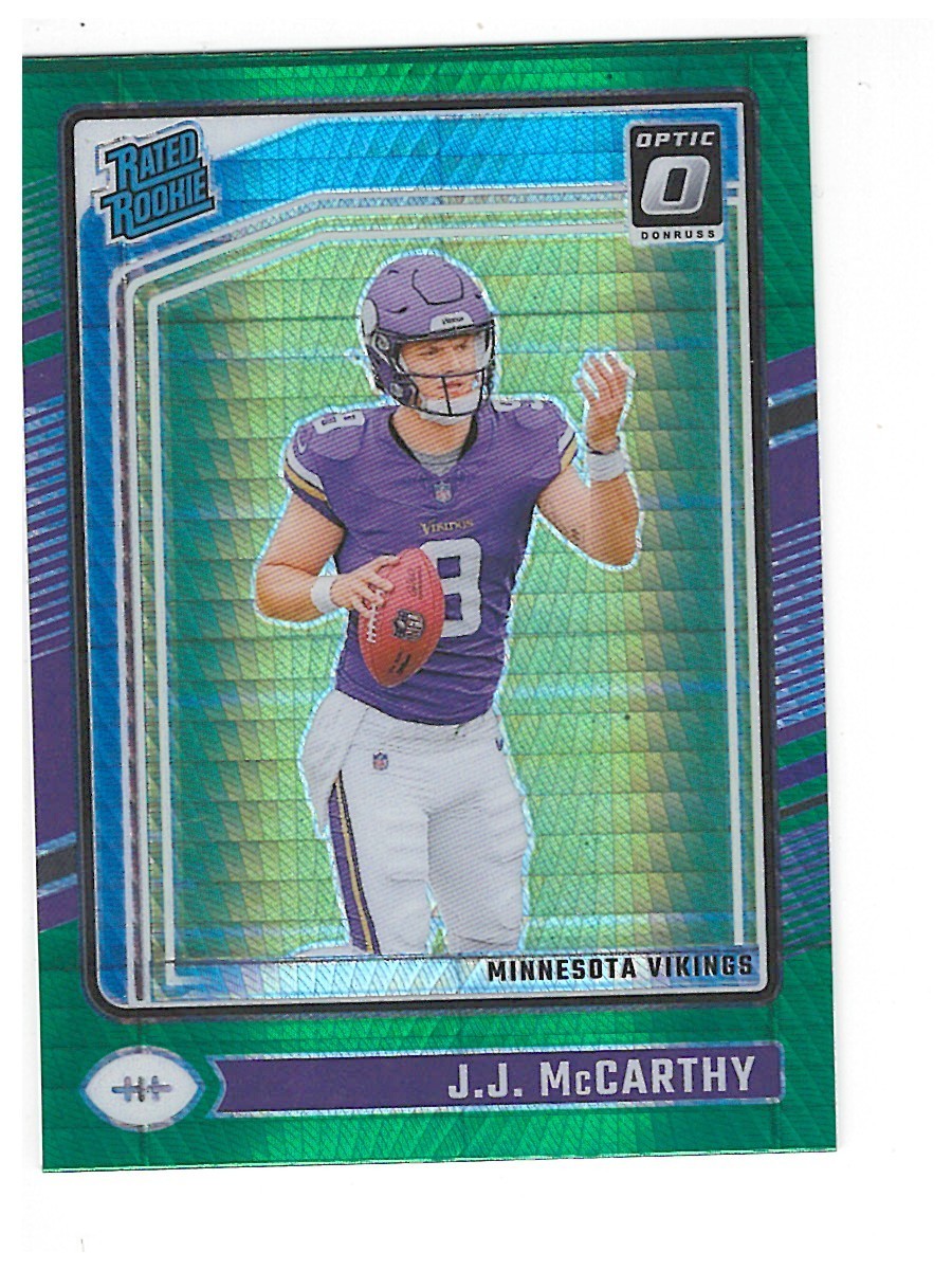 2024 Donruss Optic - JJ McCARTHY Green Hyper Rated Rookie #235 RC Vikings🔥