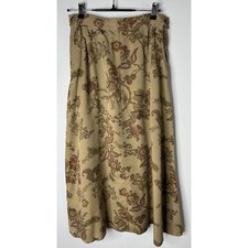 Vtg Lizwear A-Line Maxi Skirt Womens Sz 14 Country Floral Cottage Romantic