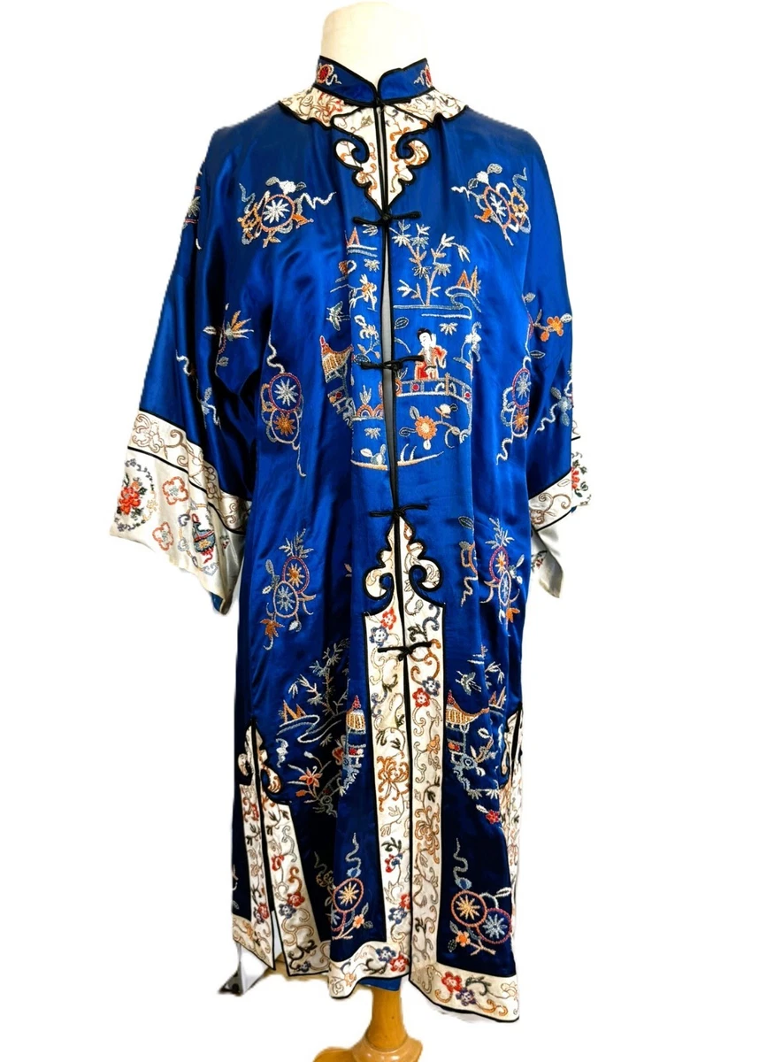 丝绸和织物蓝色1900-1940 亚洲古董| eBay
