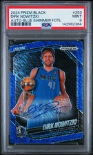 2024 Panini Prizm Black Dirk Nowitzki Blue Prizm FOTL Auto /25 Dallas Mavericks