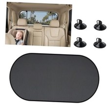 Rear Window Sunshade with Suction Cup, Mesh Car Window Cover 1 PC Black -Rear