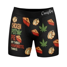 Mens Chicken Pot Pie 3 Of My Favorite Things Boxer Briefs Funny Stoner Graphic