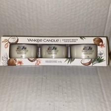 Image of YANKEE CANDLE - 3 Pack Votives Coconut Beach Fragrances Mothers Day PRESENT