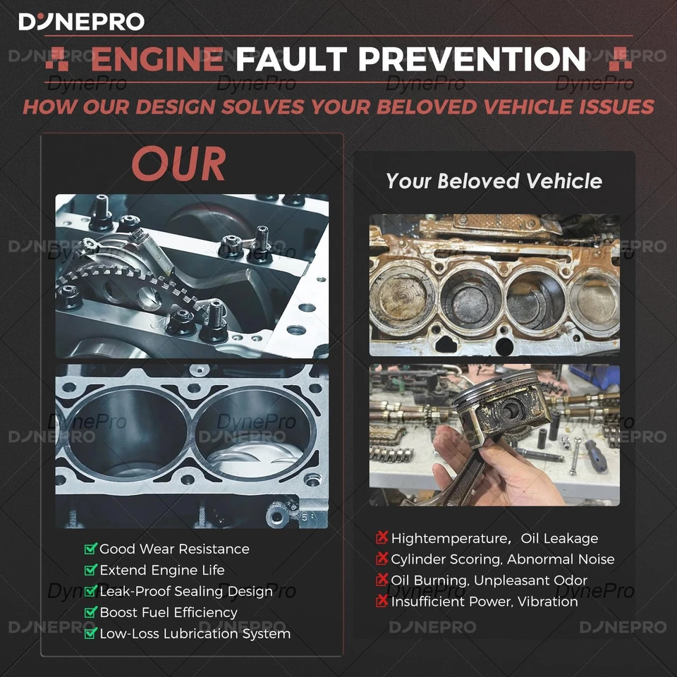 1ZZ-FE 1.8L Master Engine Rebuild Kit For 1998-2008 Toyota Celica Corolla Matrix - Image 2 of 4