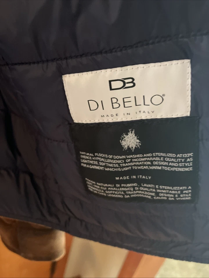 Chaqueta acolchada de cuero marrón Di Bello XL para hombre hecha en Italia aislada Foto 2 de 4