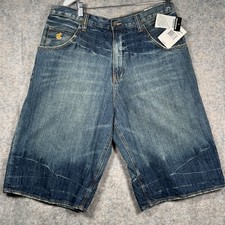 Vintage Y2K NWT Mens Rocawear Denim Jean Shorts Size 36 Jorts Wide Baggy 2000s