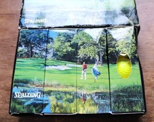 Vintage SPALDING One Dozen CUSTOM GOLF BALLS Yellow in Box 1995