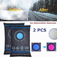 2 Pack Reusable Dehumidifier Bags for Car Home Use 100g Moisture Absorber Bag