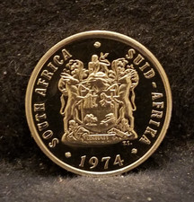 1974 South Africa 10 cents, Aloe plant, DCAM GEM proof, KM-85