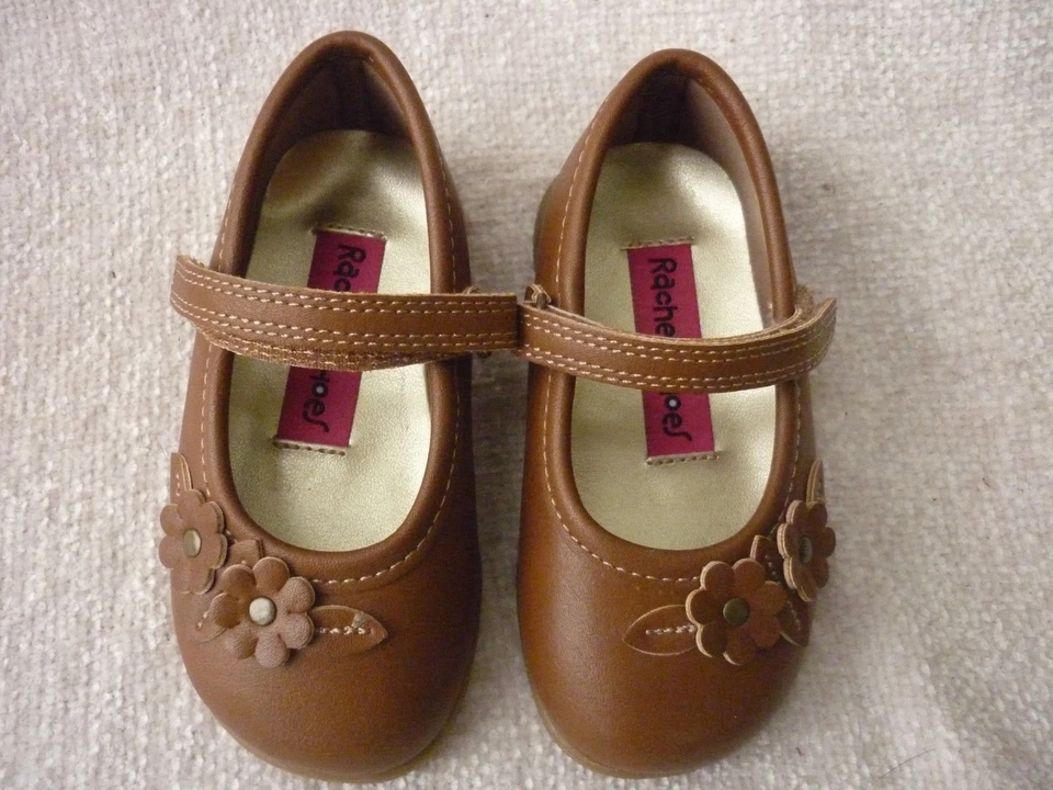 Zapatos Rachel - Marrón Floral Mary Jane Zapatos - Niñas Pequeñas Talla 5 Foto 2 de 4
