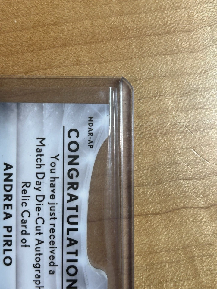 2016 Topps MLS Apex Andrea Pirlo /25 Orange Die Cut Game Used Patch Auto - Image 4 of 4