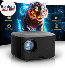 Outdoor-Projector-4K with Wifi and Bluetooth: Ultra-High Bright/60W Dolby Audio/