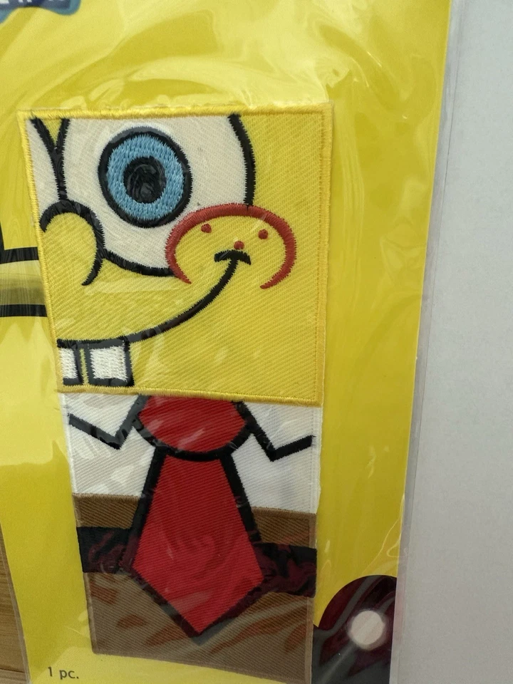 Sponge Bob Square Pants Embroidered  Nickelodeon Fabric Iron-On Applique 1 Patch - Image 4 of 4