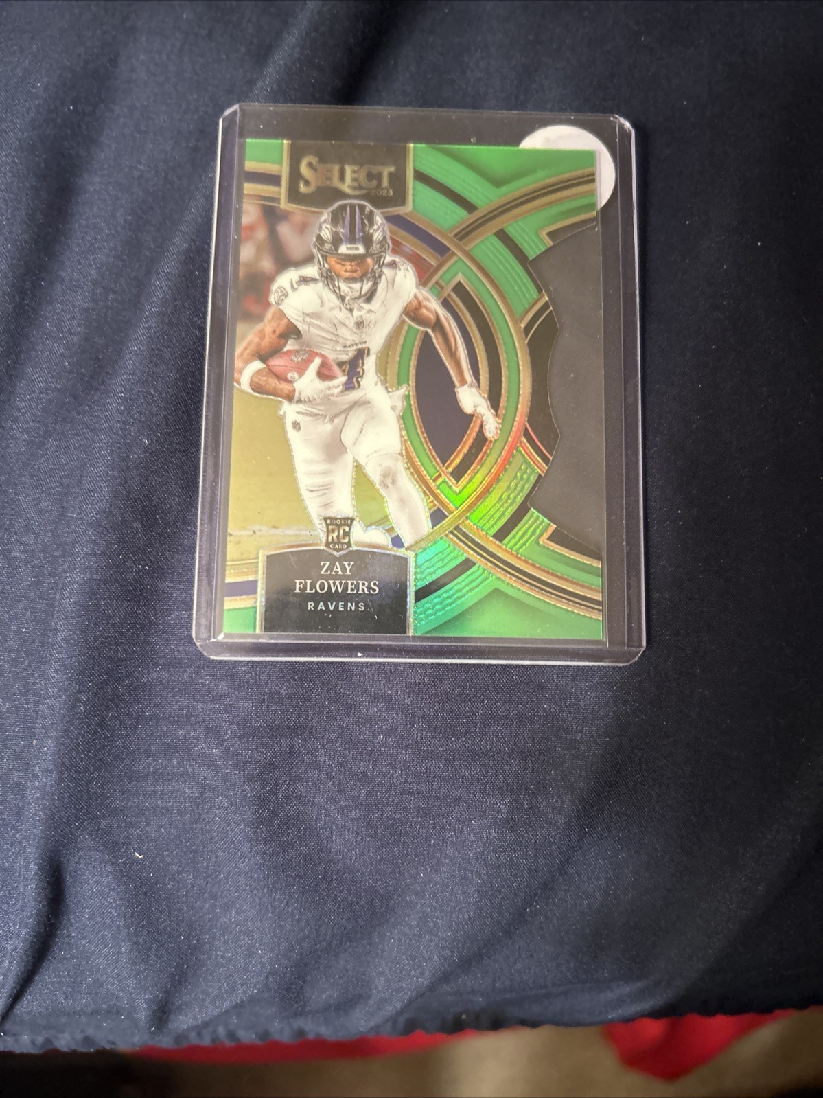 2023 Panini Select - Zay Flowers #157 Neon Green Prizm Die-Cut /499 (RC)