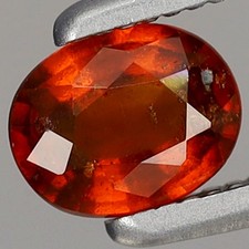 Hessonite Garnet 0.35ct t.w 4.9x3.9mm Oval Natural Reddish Orange Namibia, Afric