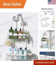 Shower Caddy Hanging, Never Rust Shower Organizer Hanging, Aluminum Shower Ra...