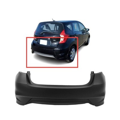 Primed Rear Bumper Cover Fascia for 2015 2016 2017 Nissan Versa Note  S SL SR SV