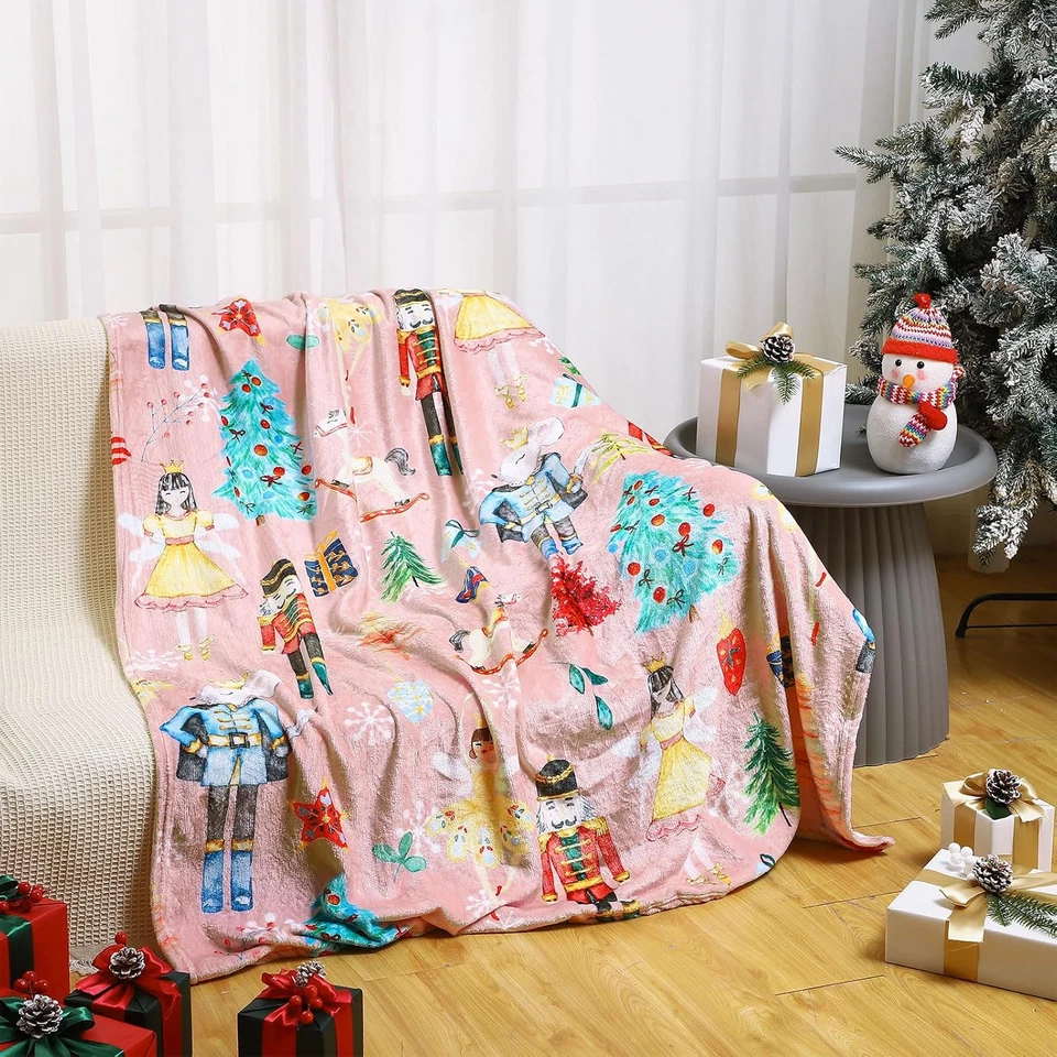 Manta Cascanueces Navidad Soldado Príncipe Hada Ratón Regalo 60 X 50 Pulgadas Foto 2 de 4