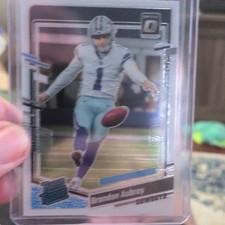 Panini 2023 Donruss Optic Brandon Aubrey Cowboys Rated Rookie #226 Card. rookie card picture