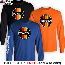 Toyota Retro Long Sleeve T-Shirt Car Sport TRD Racing Truck Development BTY01