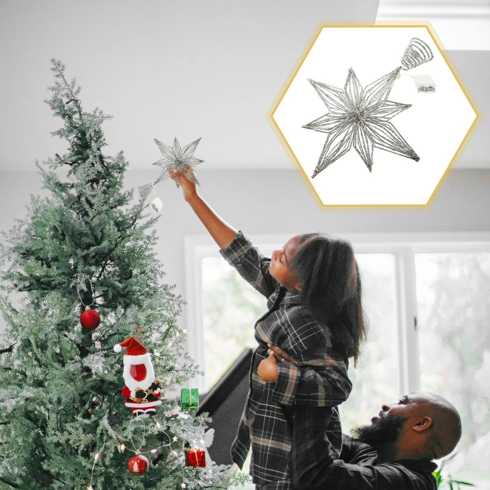 Decorazione Per Albero Di Natale Topper Della Stella Dell'albero - Immagine 4 di 4
