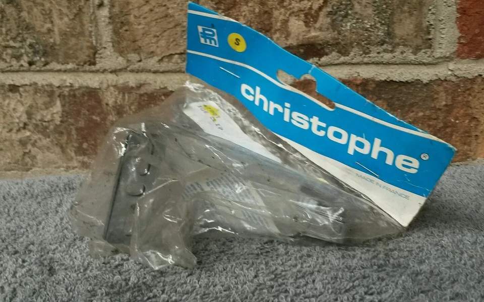 NOS Christophe Cromado Aço S Toe Clip Vintage Clássico Road Touring Pequeno - Imagem 4 de 4